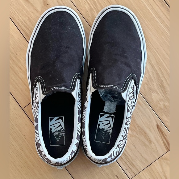 Vans Black and White Slip-On Sneakers, WOMENS SIZE 8.5, Super Clean & NICE - Picture 7 of 12